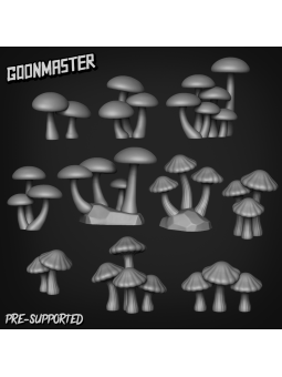 Miniature Mushrooms to Paint - Oda Models