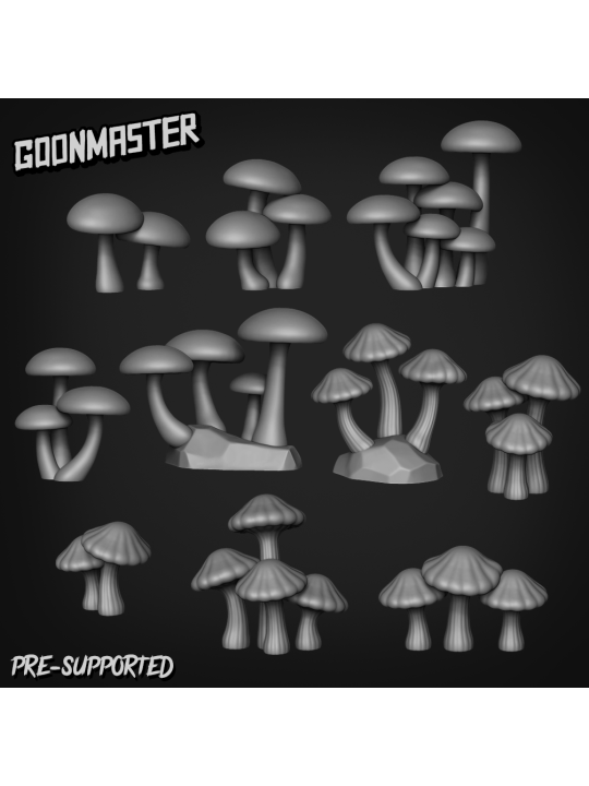 Miniature Mushrooms to Paint - Oda Models
