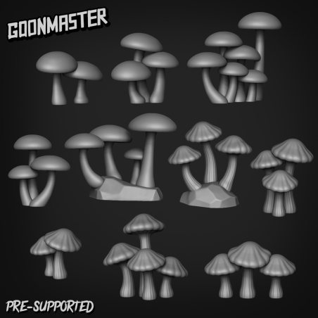 Miniature Mushrooms to Paint - Oda Models