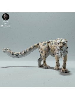 Leopardo de las nieves enfadado