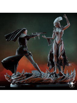 Diorama Ronelle y Keena para Montar y Pintar