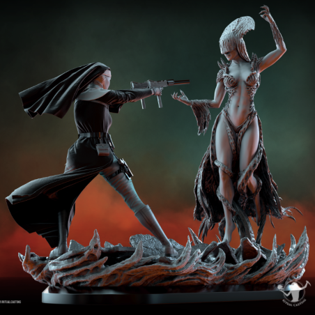 Diorama Ronelle y Keena para Montar y Pintar