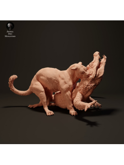 Jaguar hunting caiman