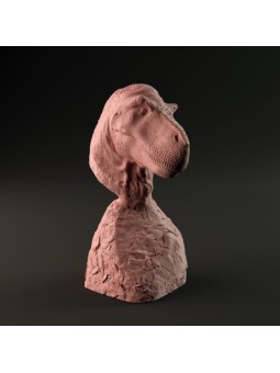 Busto Tyrannosaurus rex boca cerrada