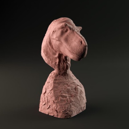 Busto Tyrannosaurus rex boca cerrada