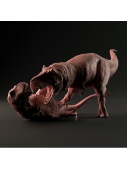 Tyrannosaurus Rex luchando