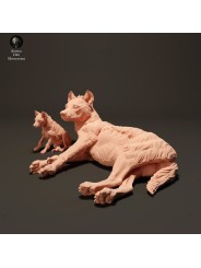 hyena with cub