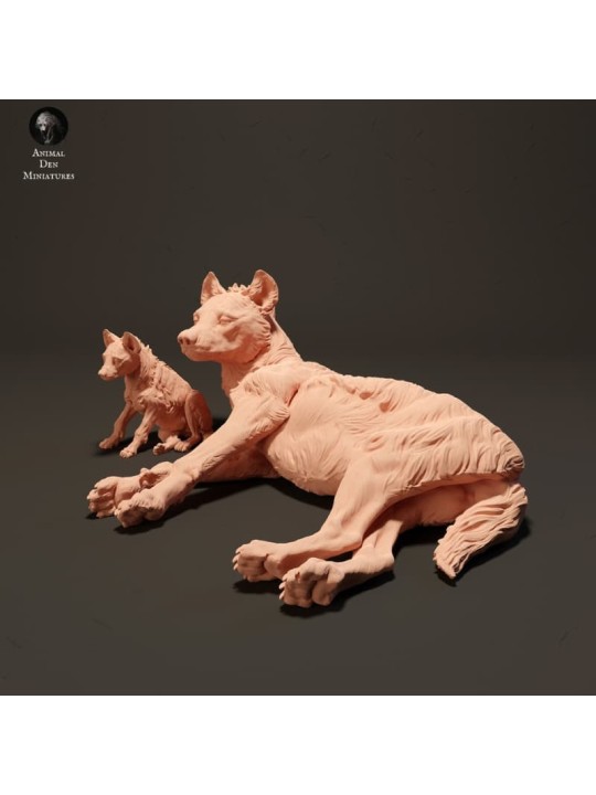 hyena with cub