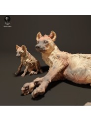 hyena with cub