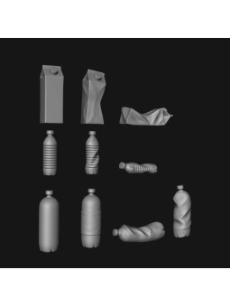 Carteles de madera en miniatura - Oda Models