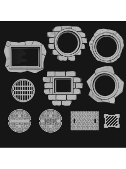 Carteles de madera en miniatura - Oda Models