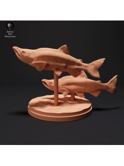 Salmones en Miniatura para Escenas y Dioramas