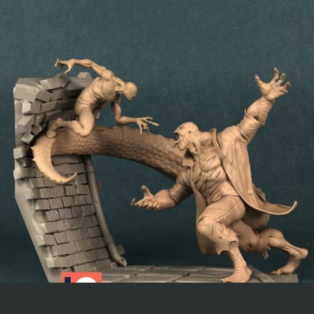 Escena Spiderman vs Hombre lagarto