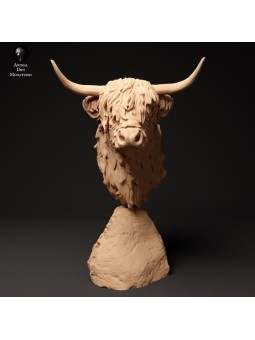 Highland cow bust