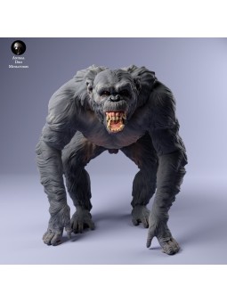 Aggressive male chimpanzee