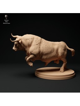 Toro devon rojo  cargando