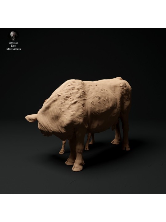 Vaca Devon Roja con un ternero