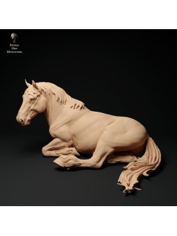 Yegua Suffolk Punch descansando