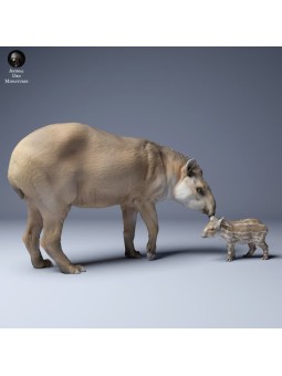 Tapir with baby