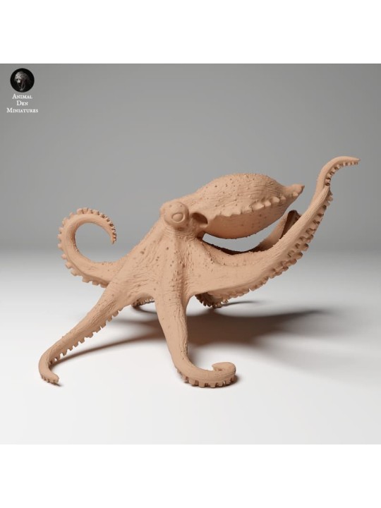 Pulpo anillo azul en movimiento