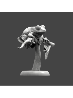 Rana de ojos granates