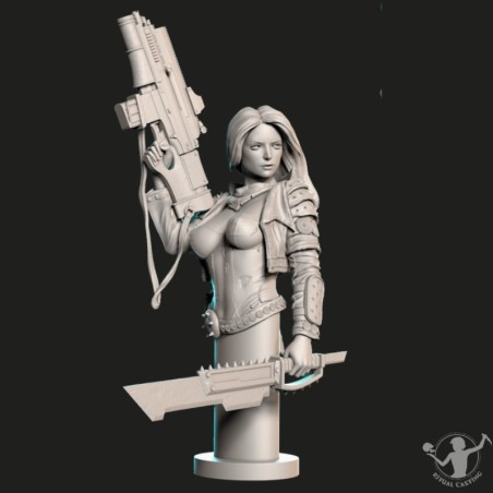 Busto Claudia, la guardabosques