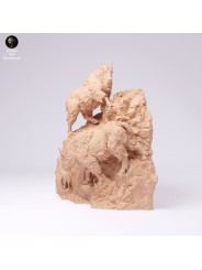 Rocky Mountain Goats on Cliff