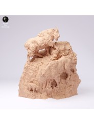 Rocky Mountain Goats on Cliff