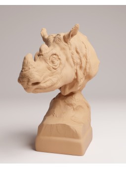 Sumatran Rhinoceros Bust