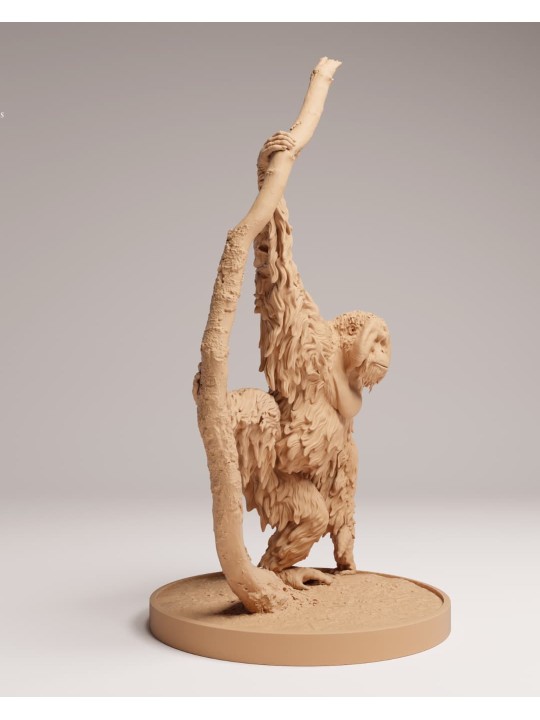 Orangután de sumatra con rama