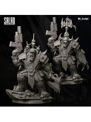 The Orc Guy En Resina 3D – Miniatura Con Armas Y Cabezas Intercambiables