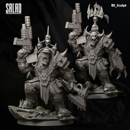 The Orc Guy In 3D Resin – Miniature With Interchangeable Weapons And Heads