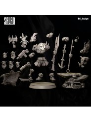 Ork Pirate Captain In 3D Resin – Customizable Miniature With Scenic Base