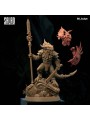 Lizardman Warrior In 3D Resin – Miniature With Interchangeable Heads And Weapons