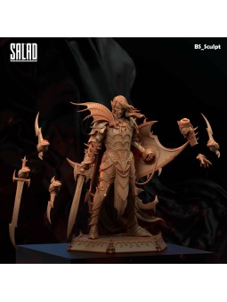 Malus, Caballero Oscuro En Resina 3D – Miniatura Con Armas Y Manos Intercambiables