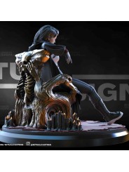 Anastasia In 3D Resin – Seated Miniature On Scenic Throne For Painting