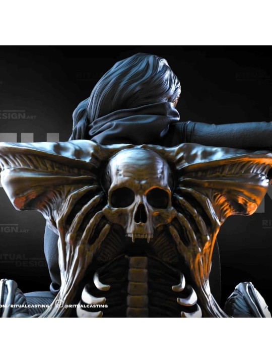 Anastasia In 3D Resin – Seated Miniature On Scenic Throne For Painting