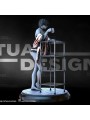 Female Coffee Scene In 3D Resin – Elegant Miniature With Scenic Base