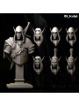 Dark Elf Hunter Bust In 65 Mm Resin – Miniature With 6 Interchangeable Heads