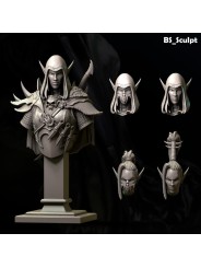 Dark Elf Huntress Bust In 65 Mm Resin – Miniature With 6 Interchangeable Heads