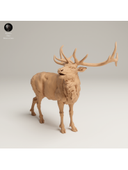 Bugling Elk In 3D Resin – Realistic Rocky Mountain Animal Miniature