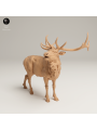 Bugling Elk In 3D Resin – Realistic Rocky Mountain Animal Miniature