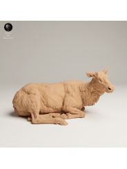 Resting Female Elk In 3D Resin – Rocky Mountain Wildlife Miniature