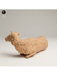 Resting Female Elk In 3D Resin – Rocky Mountain Wildlife Miniature