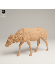 Alce Hembra Pastando En Resina 3D – Miniatura Naturalista De Fauna