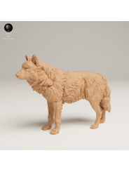 Lobo Gris En Resina 3D – Miniatura Realista De Fauna Salvaje