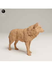 Lobo Gris En Resina 3D – Miniatura Realista De Fauna Salvaje