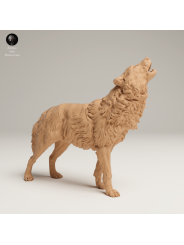 Howling Grey Wolf In 3D Resin – Iconic Wildlife Miniature