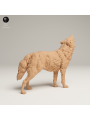 Howling Grey Wolf In 3D Resin – Iconic Wildlife Miniature