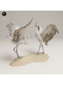 Canadian Crane Dance – Twin 3D Resin Wildlife Miniature